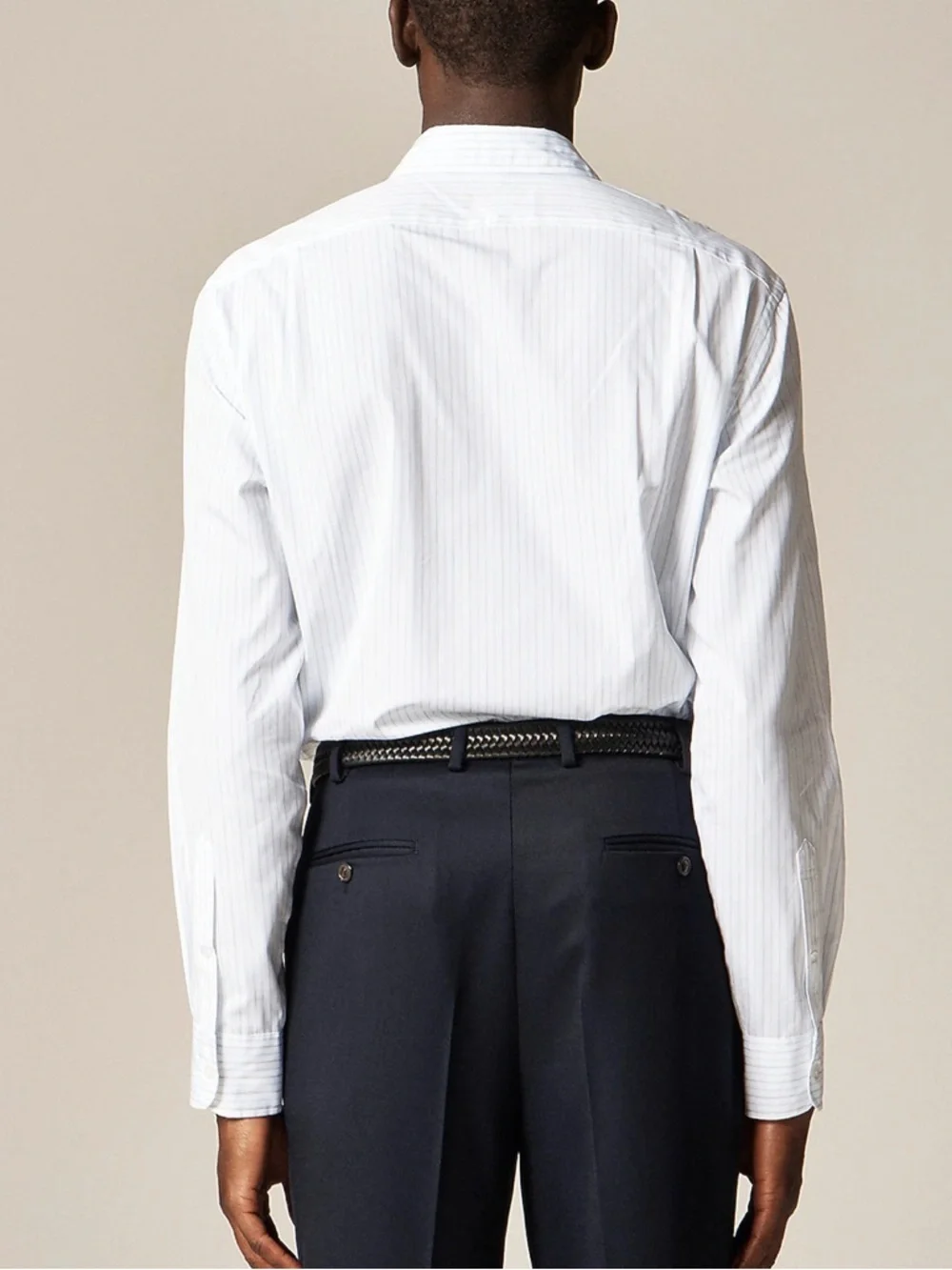 J crew Portuguese cotton poplin shirt Perry Stripe White Blue